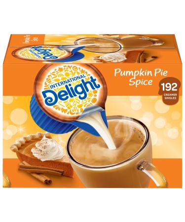 IInternational Delight Creamer Singles Pumpkin Pie Seasonal Only, 192 Serving Pumpkin Spice 192 Count (Pack of 1)