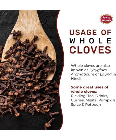 Whole Cloves Bulk 400g Bag (14oz) - Great for Foods Tea Pomander Balls and even Potpourri - by Spicy World - Buy Online on GoSupps.com