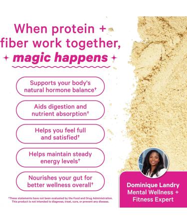 Pink Stork Protein Powder for Women 20g Plant Based Protein Powder with Fiber + Superfoods Gluten Free Dairy Free Sugar Free Pregnancy Friendly Vanilla Protein Shake - 15 Scoops - Buy Online on GoSupps.com