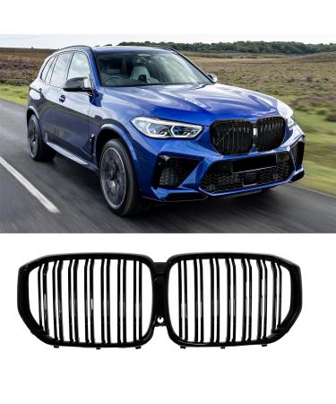 Gangying G05 Grill Front Grille Compatible for BMW X5 Series G05 Kidney Grille Gloss Black Double Slats 2019 2020 2021 2022