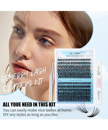 DIY Lash Extension Kit - GEMERRY Eyelash Cluster Kit with 8-16mm Lash Clusters Bond Seal & Tweezers for Home Use - Buy Online on GoSupps.com