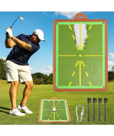 Golf Training Mat for Swing Detection, Golf Hitting Mat Shows Swing Path, Path Feedback Golf Practice Mat - Correct Hitting Posture, Advanced Guides Golf Hitting Mat for Indoor/Outdoor