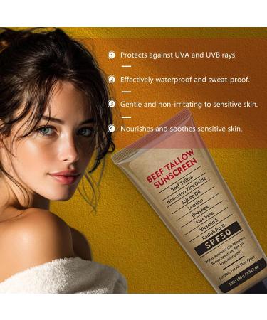 Moisturizing Sunscreen | Moisturizing Face Lotion SPF 50 | Waterproof Face Sunscreen | Face Sun Protection Cream for Hiking Camping - Buy Online on GoSupps.com