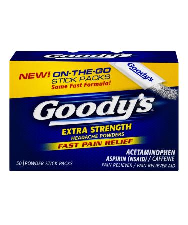 Goody's Extra Strength Powders | Fast Pain Relief | Aspirin & Caffeine | 50 Count