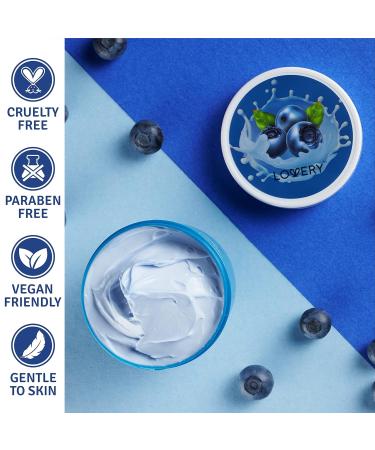 LOVERY Blueberry Milk Whipped Body Butter 2-Pack | Ultra-Hydrating Shea Butter Cream with Jojoba Oil & Vitamin E | Natural Moisturizer for All Skin Types | 12 Ounces - Buy Online on GoSupps.com