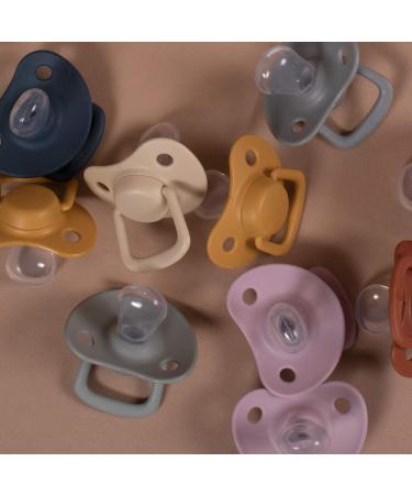 Buy Filibabba Silicone Baby Pacifier Set | 2 Pieces in Chic Matt Colors | Danish Design | Includes Pacifier Box | 0-6 Months - Buy Online on GoSupps.com