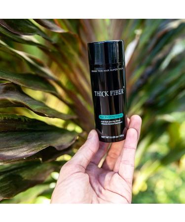 THICK FIBER Hair Building Fibers for Thinning Hair & Bald Spots (BLACK) - 25g Bottle - Instantly Conceals Hair Loss - Men & Women - 0.88oz - Buy Online on GoSupps.com