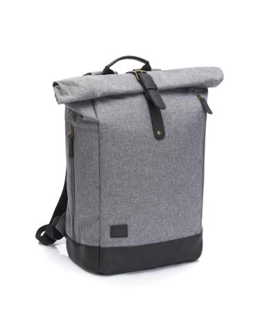 Fillikid wrap backpack Berlin |Baby wrap backpack with stroller attachment |Diaper bag backpack for mom and dad |Baby bag backpack with diaper pad & bottle warmer gray/black