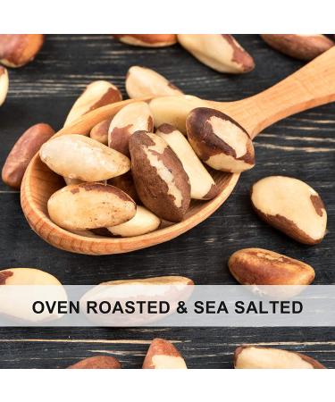 It's Just Roasted Brazil Nuts 2lb (32oz) with Sea Salt - Freshly Roasted, Keto Friendly, Vegan & Natural - Buy Online on GoSupps.com