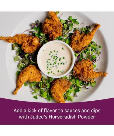 Judee's Horseradish Powder 4 oz - Pure Powdered Horseradish Root for Dips, Sauces & More - Non-GMO, Gluten-Free - 4 Ounce (Pack of 1) - Buy Online on GoSupps.com