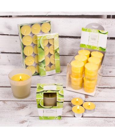 Pajoma Lemongrass Votive Candles - 12 Pieces (55g) | Premium Quality Marble Candle | 17-Hour Burn Time | International Shipping - Buy Online on GoSupps.com