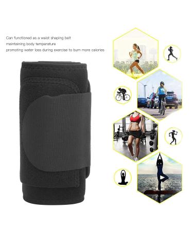 Uxsiya Adjustable Elastic Waist Support Belt - SBR Neoprene Lumbar Brace for Exercise & Fitness (Black) | International Shipping Available - Buy Online on GoSupps.com