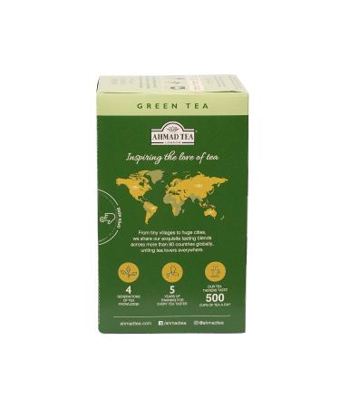 Ahmad Tea Jasmine Romance - Green Tea with Real Jasmine Flowers - 6 x 20 Individually Packaged Aroma Sealed Tea Bags - Buy Online on GoSupps.com