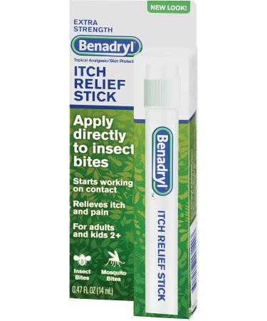 Benadryl Extra Strength Itch Relief Stick 6 Count 0.47 Fl Oz - Pack of 6 | Fast Relief - Buy Online on GoSupps.com