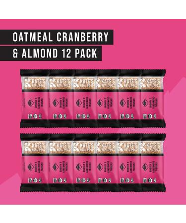 Kate's Real Food Organic Energy Bars - Non-GMO, Gluten-Free, Soy-Free, Pack of 12, Oatmeal Cranberry & Almond Flavor - Buy Online on GoSupps.com