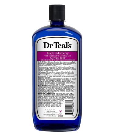 Dr Teal's Foaming Bath with Black Elderberry, Vitamin D & Essential Oils - 34 fl oz - Buy Online on GoSupps.com