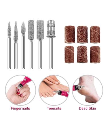 Acrylic Nail Drill Kit Electric Nail File 20000 RPM | Portable Gel Remover & Nail Polishing Machine | Pedicure Set - Red - Buy Online on GoSupps.com