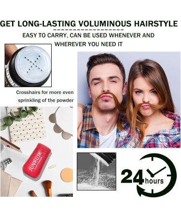 2PCS Hair Styling Powder Long-lasting Hold Fluffy Styling Powder Keep Hair Soft & Fluffy All Day Oil Control Refreshing Hair Texture Volume Powder for Men and Women - Buy Online on GoSupps.com
