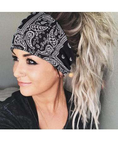 Vemalo Stylish Wide Headbands for Women - Pack of 4 Boho Bandeau Head Bands for Workout and Yoga - Stretch No Slip Hair Wraps - Buy Online on GoSupps.com