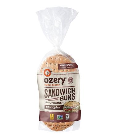 Ozery Bakery, 100 Calorie Whole Wheat OneBun, Pita Bread Thin Buns, 8-Count Bag, (Pack of 6)