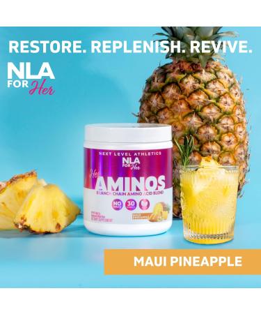 Buy NLA for Her Aminos - Maui Pineapple | 30 Servings BCAA Blend for Endurance Lean Muscle & Recovery | Vegan & Gluten-Free  - Buy Online on GoSupps.com