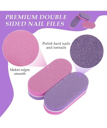 Lusofie 40Pcs Mini Nail Buffer Blocks Grit Sponge for Natural Nails - Pink - Buy Online on GoSupps.com