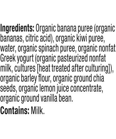 Plum Organics Mighty 4 Baby Food Pouch - Banana Kiwi Spinach Greek Yogurt & Barley - 4oz (6 Pack) - Organic Squeeze Food for Babies, Kids, Toddlers - Buy Online on GoSupps.com
