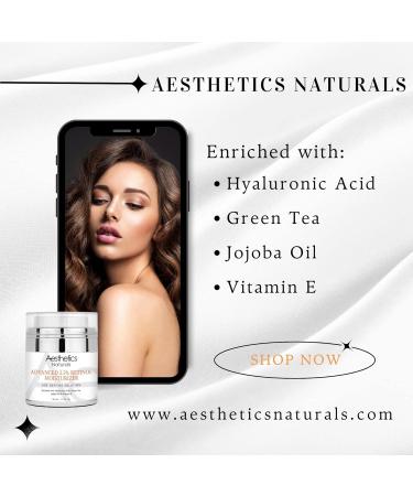 Retinol Cream - Anti-Aging Face & Neck Moisturizer with 2.5% Retinol Vitamin E Hyaluronic Acid & Organic Ingredients - Day & Night Anti-Wrinkle Cream 1.7oz - Buy Online on GoSupps.com