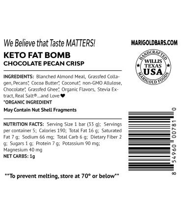 MariGold Keto Fat Bombs - Chocolate Pecan Crisp - Low Carb  Collagen Rich  Grass-fed Ghee  Organic Cocoa Butter  Gluten-Free  Non-GMO (3 bags  5 Servings each)  No Weird Aftertaste - Buy Online on GoSupps.com