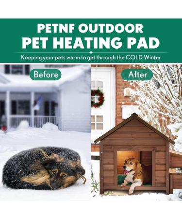 Outdoor Heated Pet Bed - Waterproof Cover, Auto Temperature Control - Pet Heating Pad for Dog House, Cabin, Cot - M 19.7'' x 15.7'' Green - Buy Online on GoSupps.com
