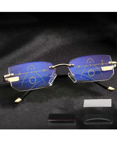 Mjmluck dotmalls intelligent zoom glasses smart glasses reading glasses dual-focus blue light filter varifocal glasses zoom glasses with glasses box blue light visual help reading help glasses for men 150