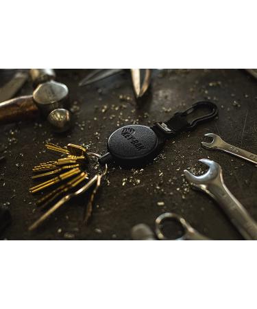 KEY-BAK 0488-603 SECURIT XD Retractable Key Holder  28" Kevlar Cord  20 oz. Retraction  Durable Polycarbonate Case  Zinc Alloy Carabiner  Split Ring  Black - Buy Online on GoSupps.com