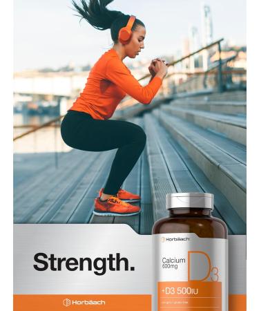 Horb ach Calcium Supplement with Vitamin D3 | 600 mg | 120 Softgels | Non-GMO & Gluten Free | for Men and Women - Buy Online on GoSupps.com