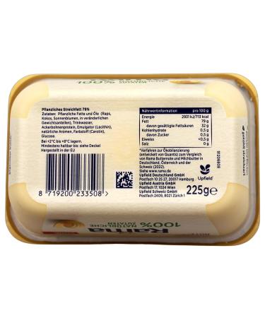 Rama Margarine with Fine Butter Note - Pack of 8 (8 x 225g) | Premium Quality International Shipping - Buy Online on GoSupps.com