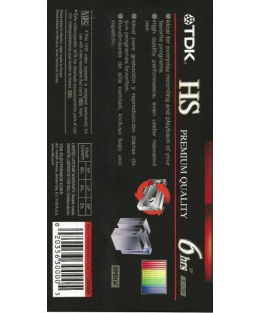 TDK Premium Quality HS 6Hrs T-120 VHS 5pk - Buy Online on GoSupps.com