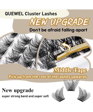 Cluster Lashes 72 Pcs C/D Curl 8-16mm + Tweezers & Lash Bond - Buy Online on GoSupps.com