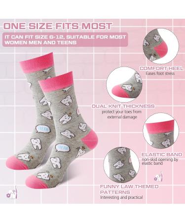 ZHEHAO 18-Part Funny Tooth Hygienist Gift Set - Cute Dentist Gifts Novelty Socks Travel Bag & Keychain | Perfect for Dental Care Enthusiasts - Buy Online on GoSupps.com