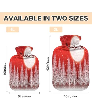 KCLDECI 2L Santa Claus Reindeer Hot Water Bottle - Foot Warmer & Pain Relief - Hot & Cold Therapy for Cramps - Buy Online on GoSupps.com