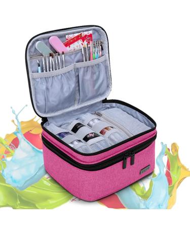 LUXJA Nail Polish Carrying Case - Pink | Holds 20 Bottles (15ml) | Portable Organizer Bag for Manicure Set - Buy Online on GoSupps.com