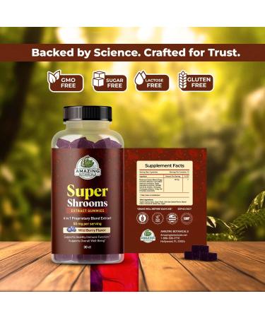Organic Super Shrooms 6-in-1 Mushroom Supplement Energy, Memory, Focus & Brain Health Lion s Mane, Reishi, Chaga, Cordyceps & More Vegan, Non-GMO, Immune and Cognitive Support 30 Count 30 Count (Pack of 1) - Buy Online on GoSupps.com