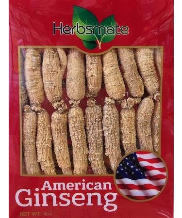 Hand-Selected A Grade American Ginseng Small Thin-Short Size (4 Oz. Box) 4 Ounce (Pack of 1)