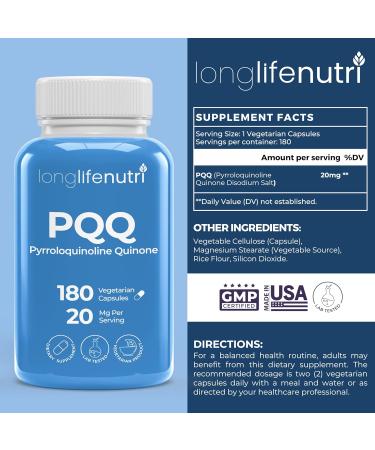 LongLifeNutri R-Alpha Lipoic Acid 300 mg + PQQ 20 mg Bundle - 120-180 Vegetarian Capsules Cellular Energy & Metabollic Function Daily Energy & Mental Performance GMP Certified Made in USA - Buy Online on GoSupps.com