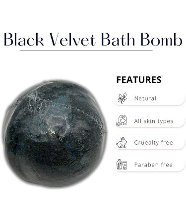 Michelle's Creatives Black Velvet Bath Bomb - Moisturizing Large 4.5 oz Shower Bombs for Women and Men - Safe Ingredients for Relaxation - Buy Online on GoSupps.com