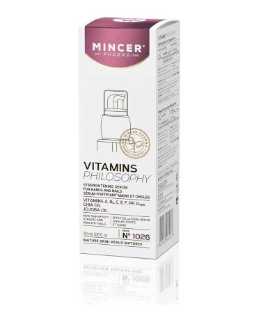 Mincer Pharma Hand & Nail Serum for Mature Skin - Strengthening Formula with Chia Oil & Vitamins A B C D E F PP Jojoba Oil - 30ml - Buy Online on GoSupps.com