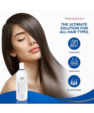 TRI Design Moisturizing Shampoo - Anti-Thinning & Thickening Formula with Jojoba Panthenol & Collagen for Dry Fine & Oily Hair - 32 oz | International Shipping - Buy Online on GoSupps.com
