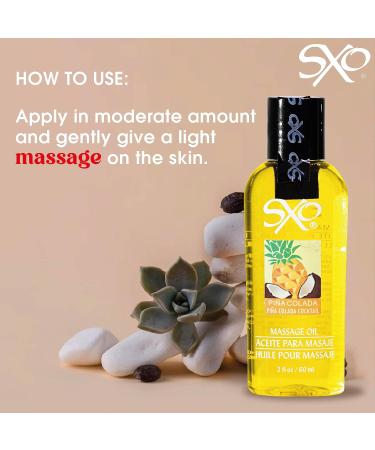 Buy Edible Massage Oil - Warm Sensation Pi a Colada | Relaxation & Perfect Glide - 2 fl oz for Therapy - Buy Online on GoSupps.com