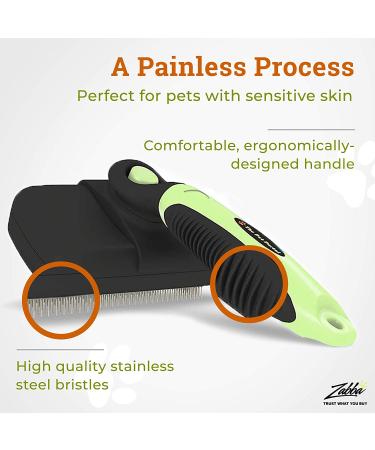 Self-Cleaning Pet Grooming Brush for Medium to Large Dogs & Cats - Deshedding Slicker Brush for Long Haired Pets - Black - Buy Online on GoSupps.com