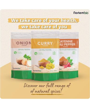 Nortembio Curry Powder 100 g. 100% Natural Origin. Hot Spicy Curry for Oriental Cuisine. No Additives or Preservatives Vegan & Gluten Free. Zip Closure Packaging. - Buy Online on GoSupps.com
