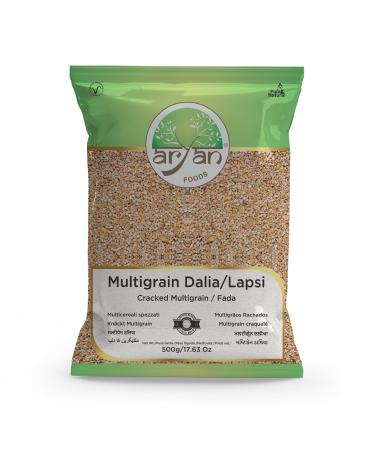 Aryan Multigrain Dalia Lapsi- 500gm Cracked Multigrain Cereals Source of High Fibre Natural & Vegan No Preservatives and Additives