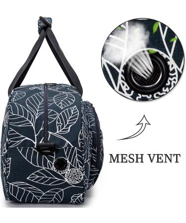 AROME Large Canvas Yoga Mat Bag for 1/4-1/2 Extra Thick Exercise Mat - Blue Leaf - Buy Online on GoSupps.com